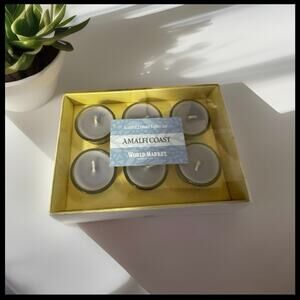 World Market Amalfi Coast Candle Set • Scented Tealight Candles in Glass Holders